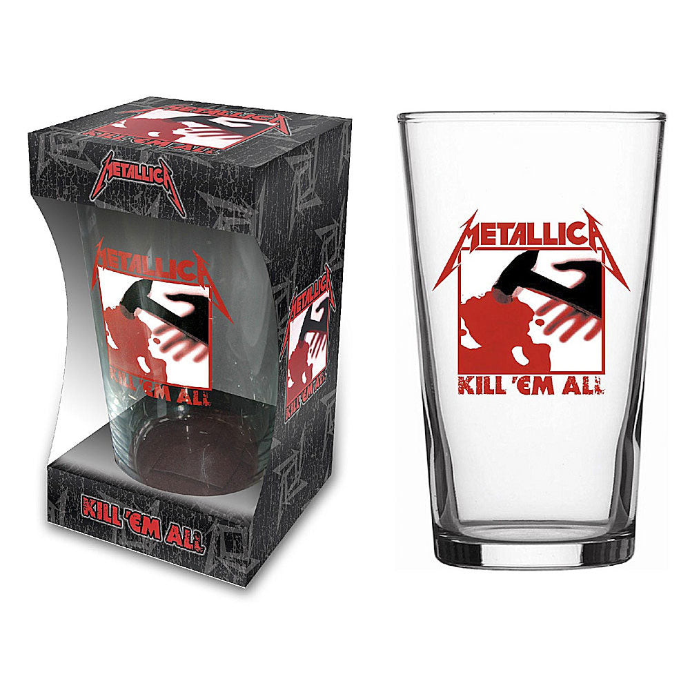 METALLICA メタリカ - Kill 'Em All / Beer Glass / 食器・グラス 【公式 / オフィシャル】