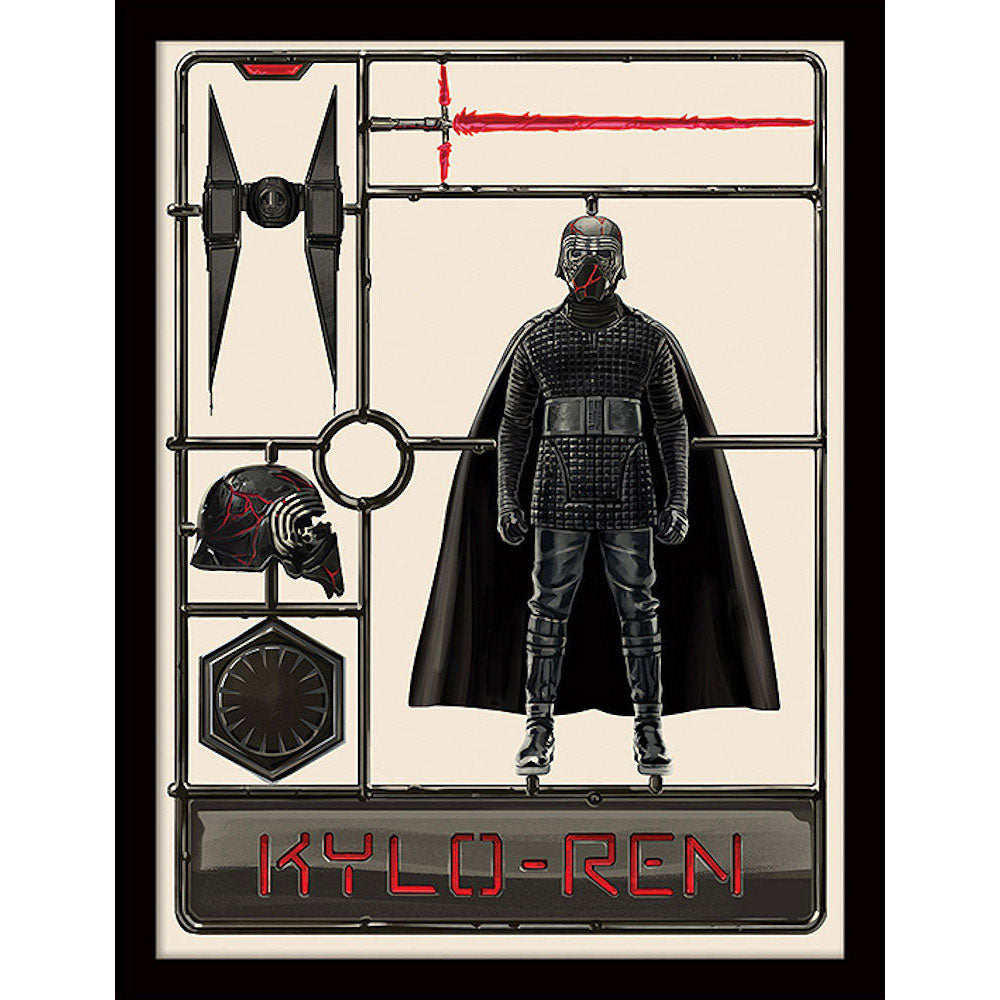 STAR WARS スターウォーズ (「エピソード1」 25周年 ) - The Rise of Skywalker / Kylo Ren Model / インテリア額 【公式 / オフィシャル】