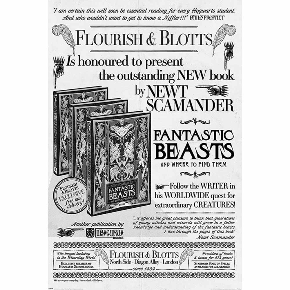 FANTASTIC BEASTS ハリーポッター - Flourish And Blotts / ポスター 【公式 / オフィシャル】