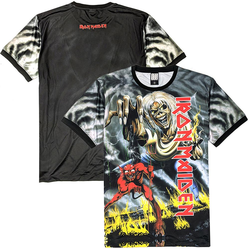 IRON MAIDEN アイアンメイデン (9月 来日 ) - NUMBER OF THE BEAST / バックプリントあり / Amplified（ ブランド ） / Tシャツ / メンズ 【公式 / オフィシャル】