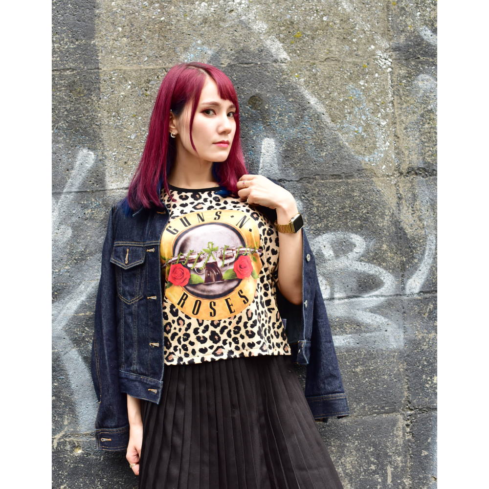 
                  
                    GUNS N ROSES ガンズアンドローゼズ - LEOPARD BULLET / Amplified（ ブランド ） / Crop Tops Series / Tシャツ / レディース 【公式 / オフィシャル】
                  
                