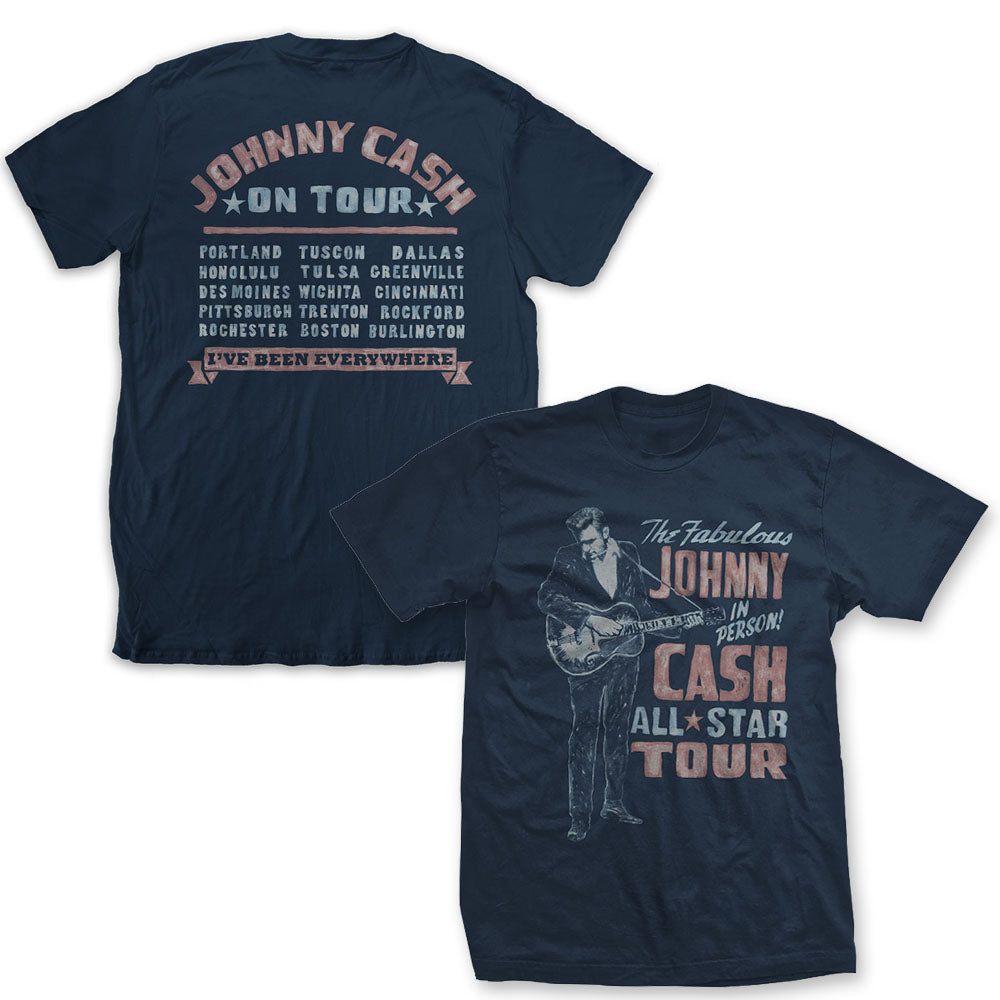 JOHNNY CASH ジョニーキャッシュ - All Star Tour / バックプリントあり / Tシャツ / メンズ 【公式 / オフィシャル】