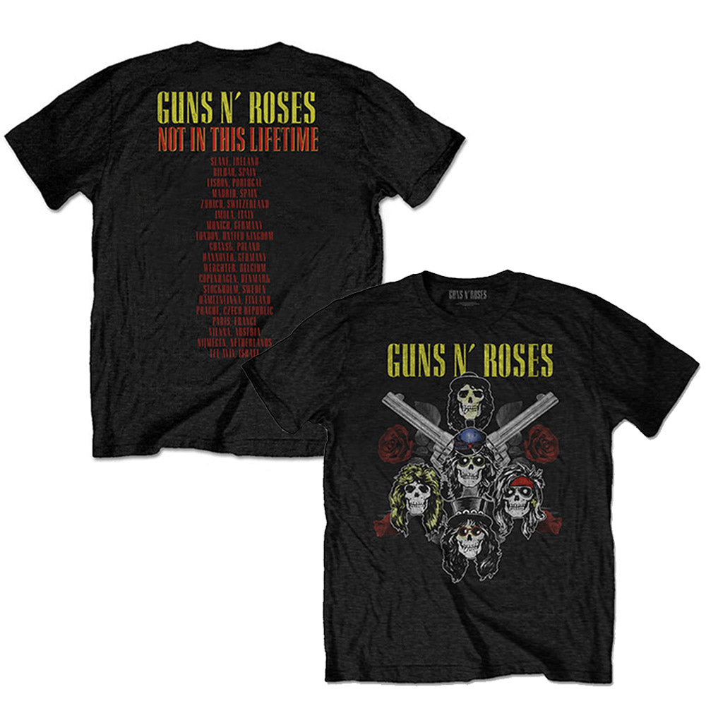 GUNS N ROSES ガンズアンドローゼズ - Pistols & Roses / バックプリントあり / Tシャツ / メンズ 【公式 / オフィシャル】