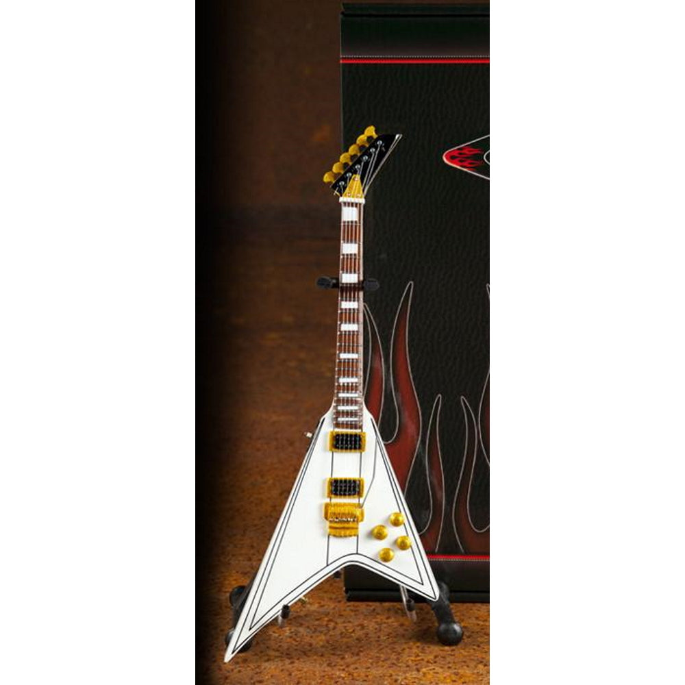 OZZY OSBOURNE - (ソロ 45周年 ) - Randy's Signature White V Miniature Guitar Replica Collectible