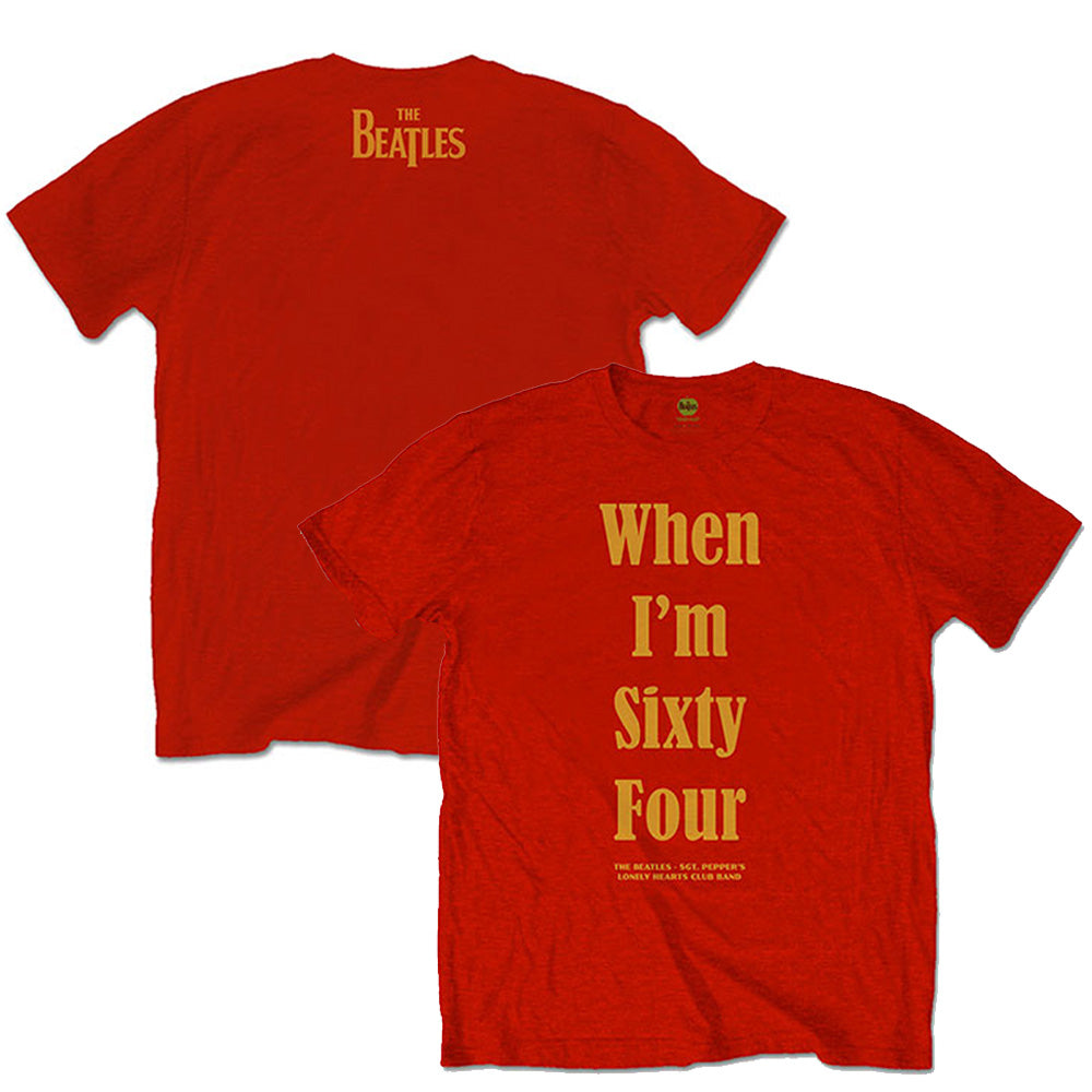 
                  
                    THE BEATLES ビートルズ (ABBEY ROAD 55周年 ) - When I'm Sixty Four / バックプリントあり / Tシャツ / メンズ 【公式 / オフィシャル】
                  
                