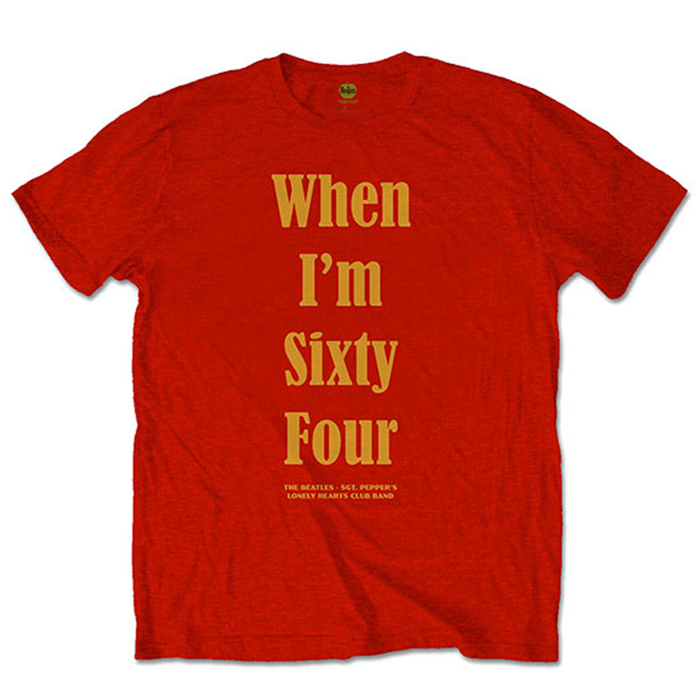 THE BEATLES ビートルズ (ABBEY ROAD 55周年 ) - When I'm Sixty Four / バックプリントあり / Tシャツ / メンズ 【公式 / オフィシャル】