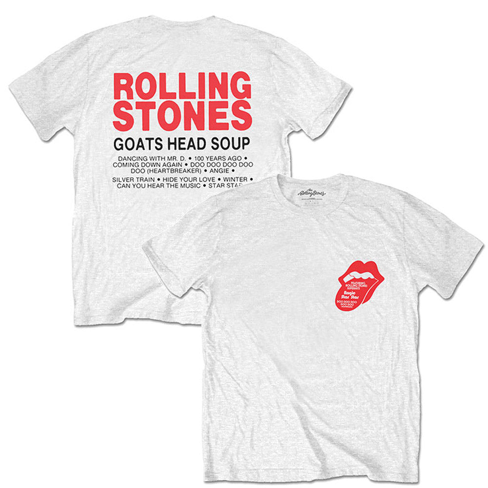 
                  
                    ROLLING STONES ローリングストーンズ (デビュー作 60周年 ) - Goat Head Soup Tracklist / バックプリントあり / Tシャツ / メンズ 【公式 / オフィシャル】
                  
                