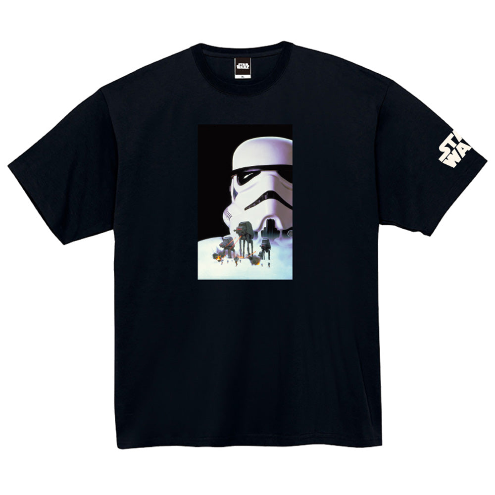 STAR WARS スターウォーズ (「エピソード1」 25周年 ) - 蓄光ロゴTシャツ(ストームトルーパー) / ブラック / 限定商品 / Tシャツ / メンズ 【公式 / オフィシャル】