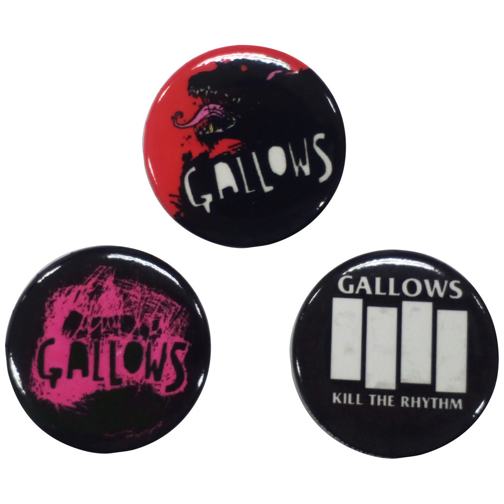 GALLOWS ギャロウズ - 3 Button Set / バッジ 【公式 / オフィシャル】