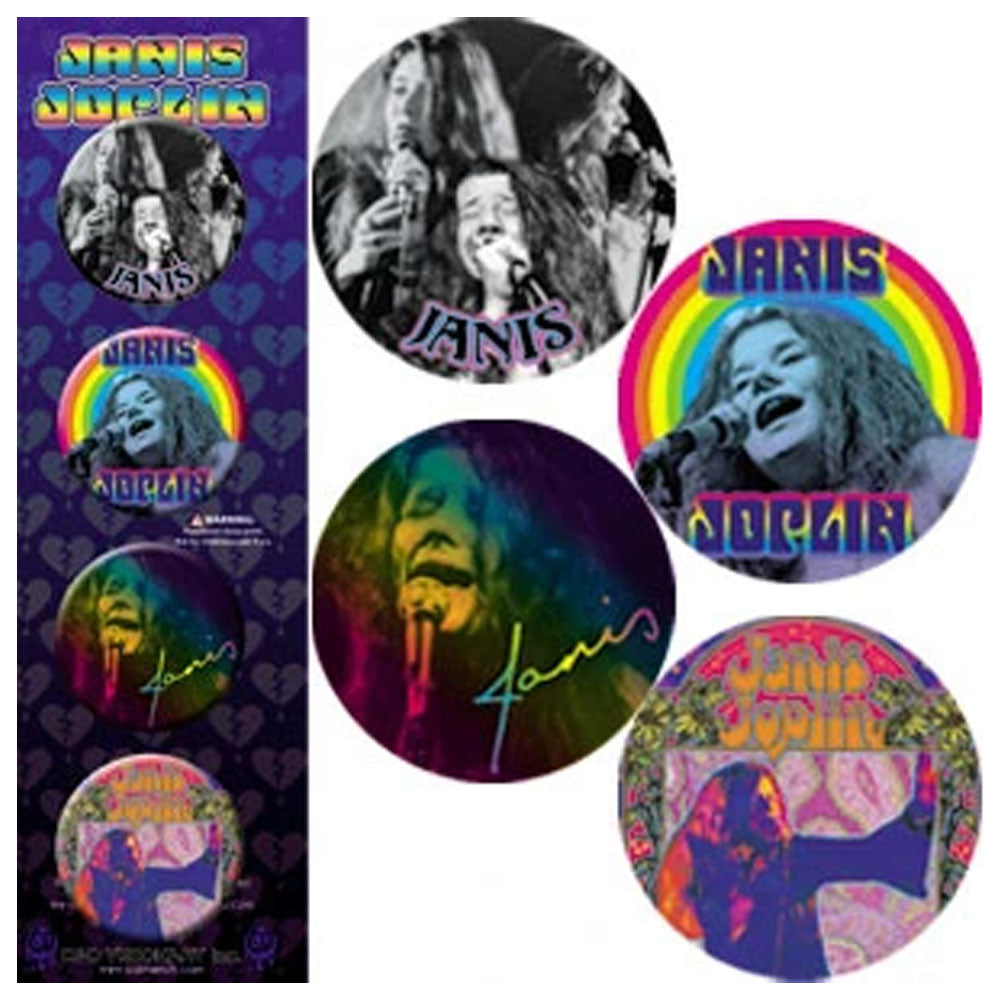 JANIS JOPLIN ジャニスジョプリン - 4 Pack / バッジ 【公式 / オフィシャル】