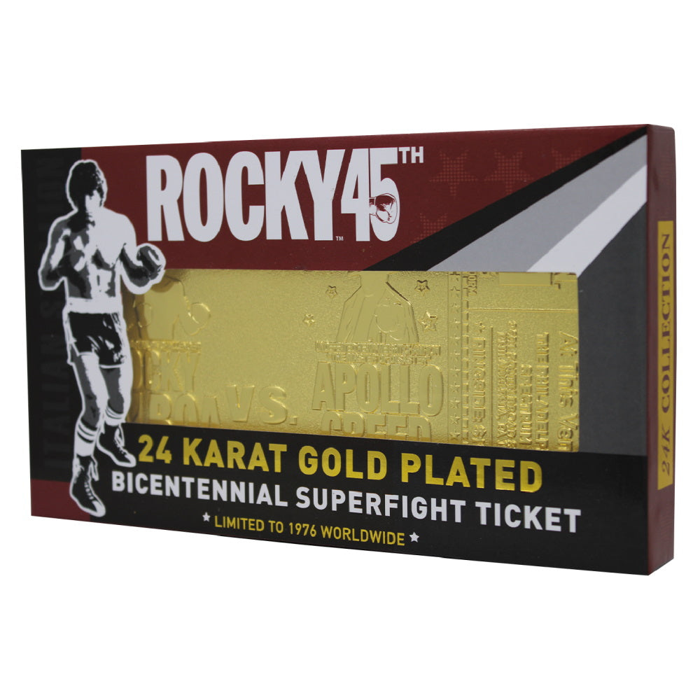 
                  
                    ROCKY ロッキー - 45th Anniversary 24K Gold Plated Limited Edition Fight Ticket / 世界限定1976枚 / コレクタブル 【公式 / オフィシャル】
                  
                