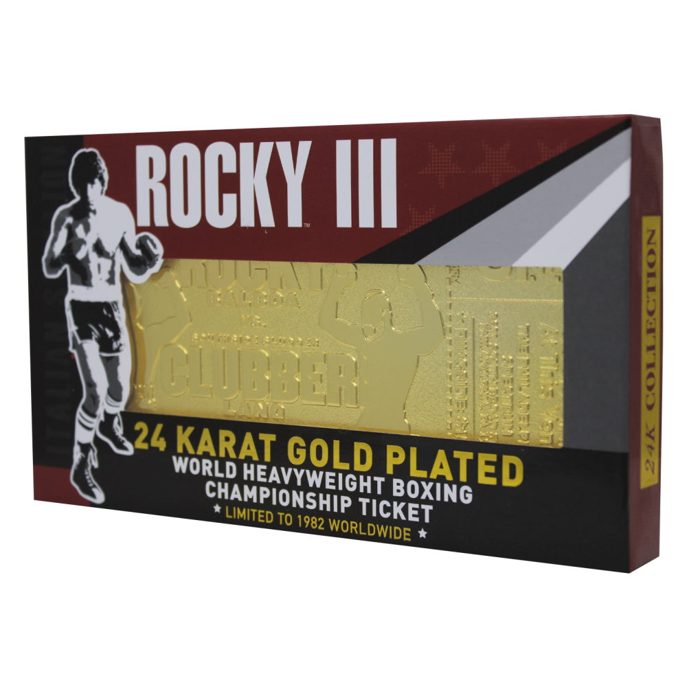 
                  
                    ROCKY ロッキー - III Clubber Lang 24K Gold Plated Limited Edition Fight Ticket / 世界限定1976枚 / コレクタブル 【公式 / オフィシャル】
                  
                