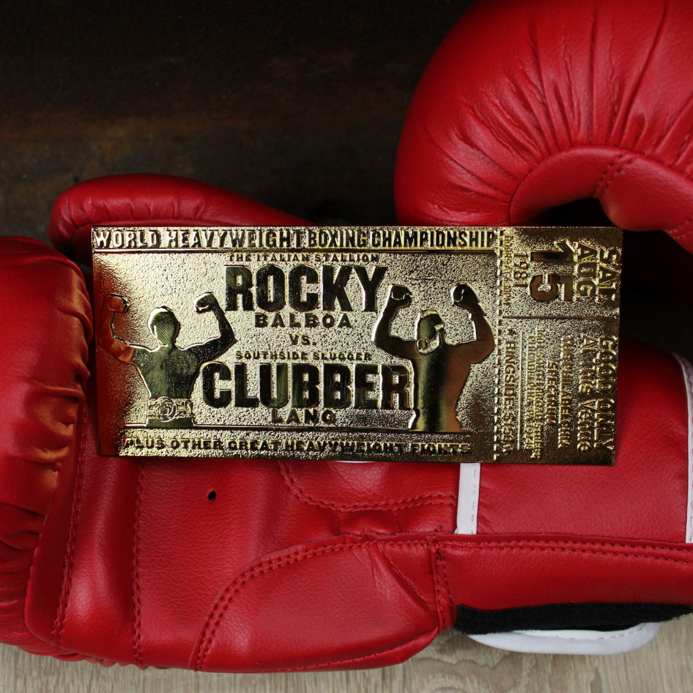 ROCKY ロッキー - III Clubber Lang 24K Gold Plated Limited Edition Fight Ticket / 世界限定1976枚 / コレクタブル 【公式 / オフィシャル】