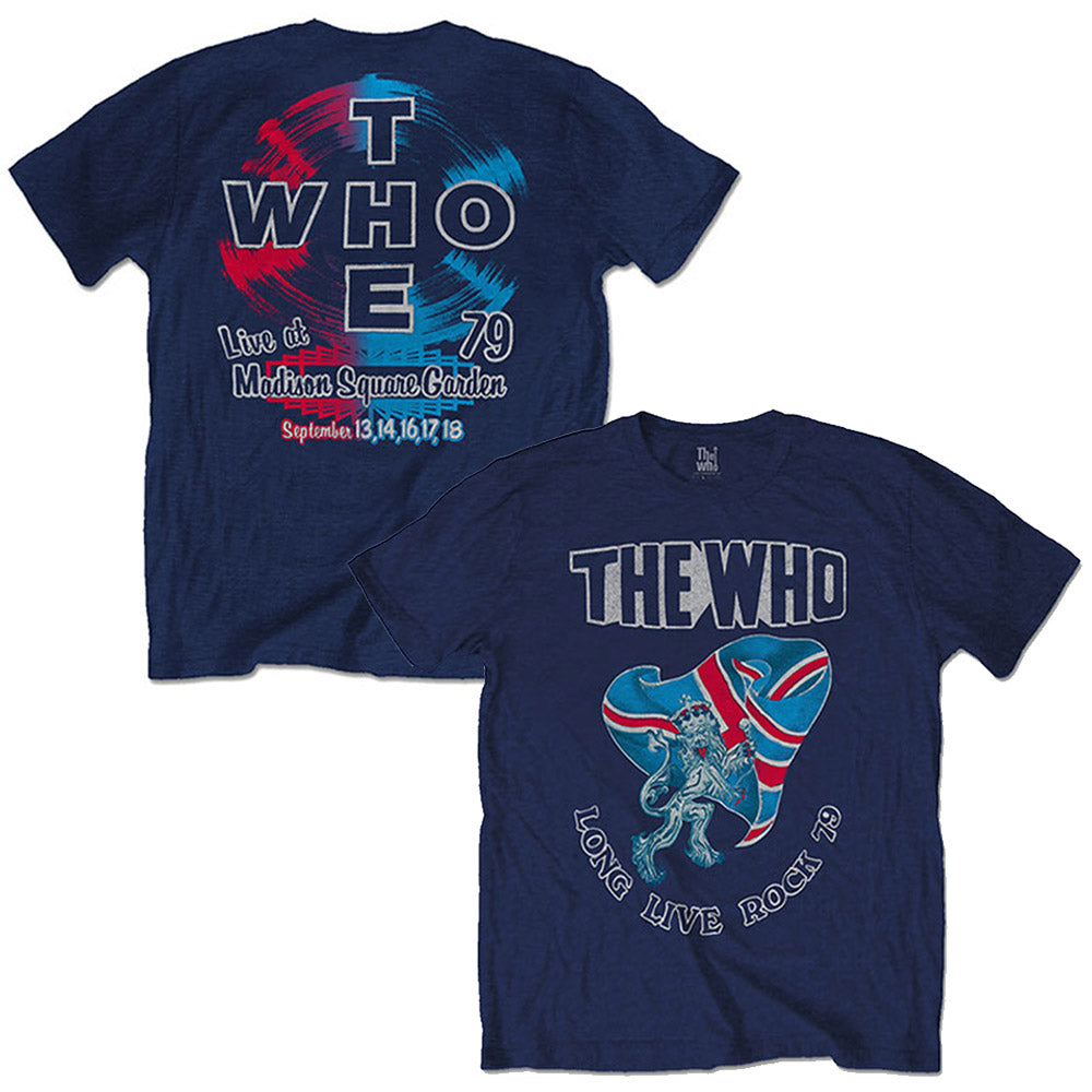 THE WHO ザ・フー (結成 60周年 ) - Long Live Rock '79 / バックプリントあり / Tシャツ / メンズ 【公式 / オフィシャル】