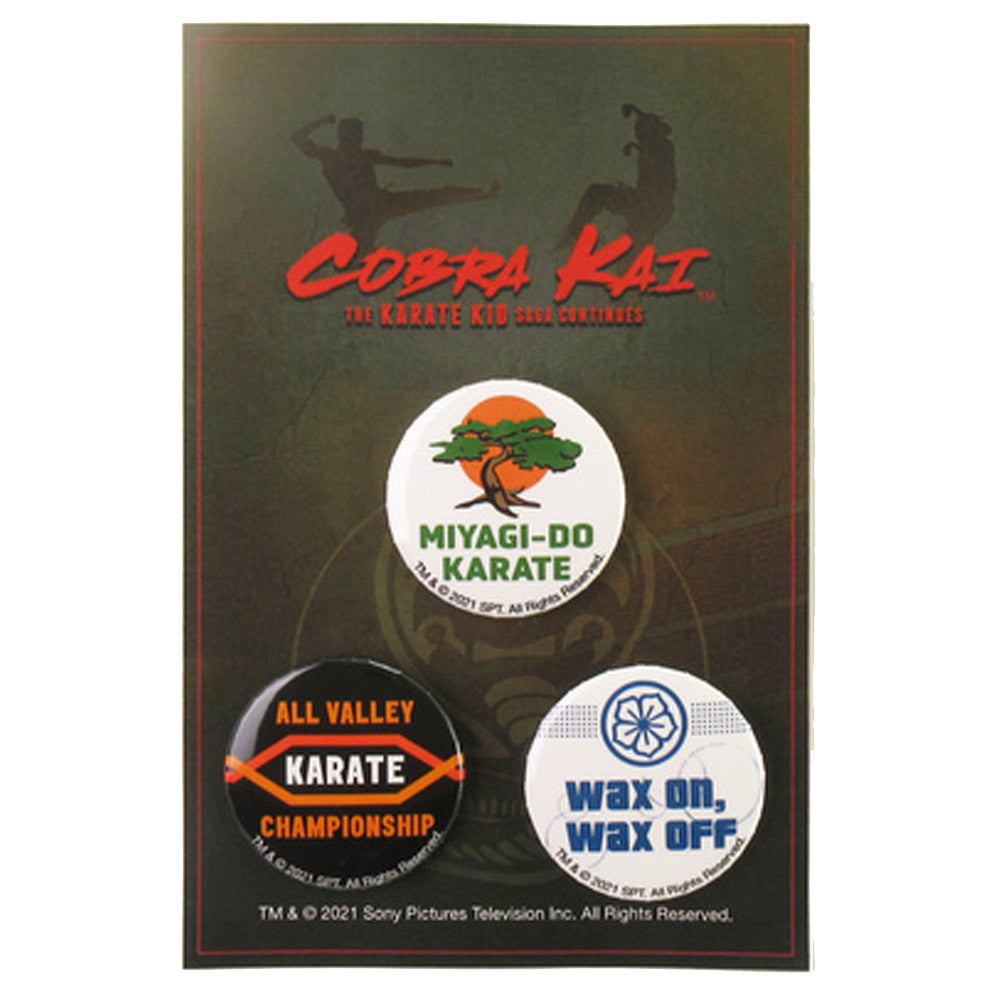 COBRA KAI コブラ会 (シーズン6 配信 ) ミヤギ道カラテ 3種セット バッジ 公式 オフィシャル