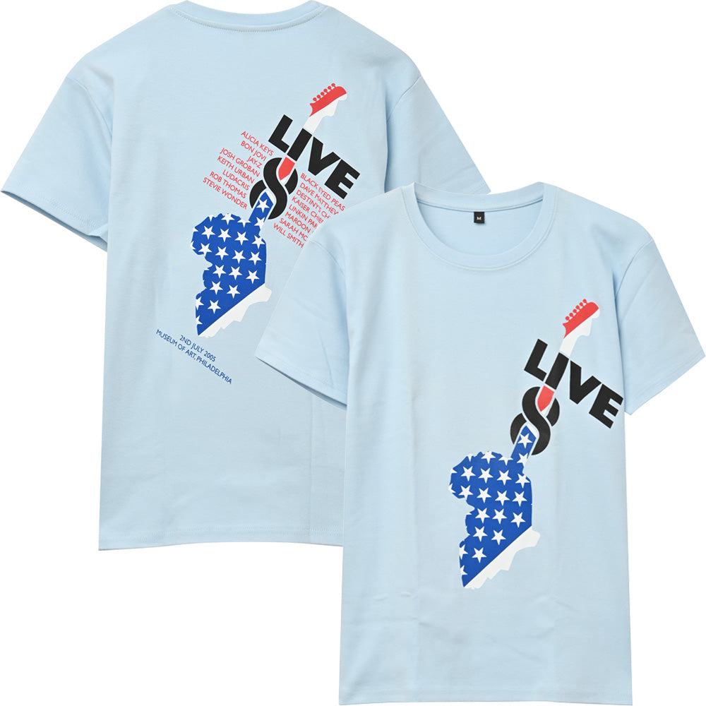 LIVE 8 ライブエイト - Live 8 US Event （超レア） / バックプリントあり / Tシャツ / レディース 【公式 / オフィシャル】