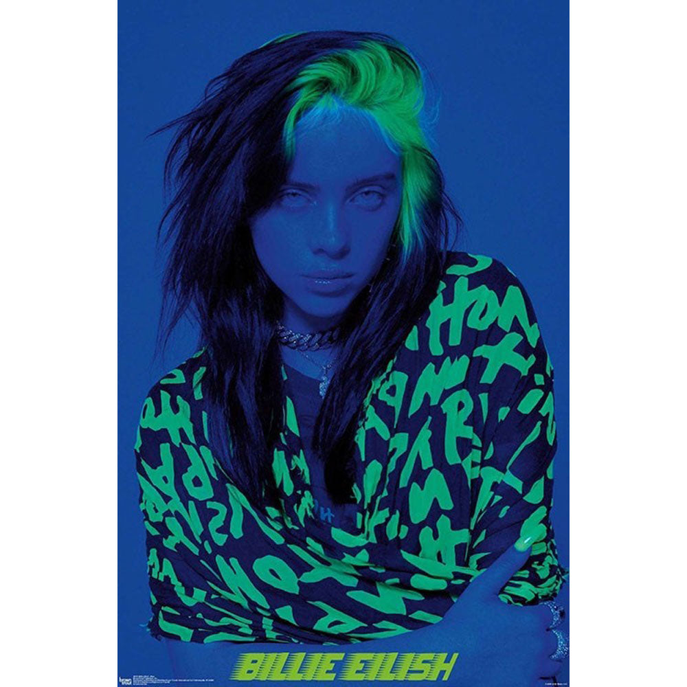 BILLIE EILISH ビリーアイリッシュ (新作 発売 ) Blue Glow ポスター  公式 オフィシャル