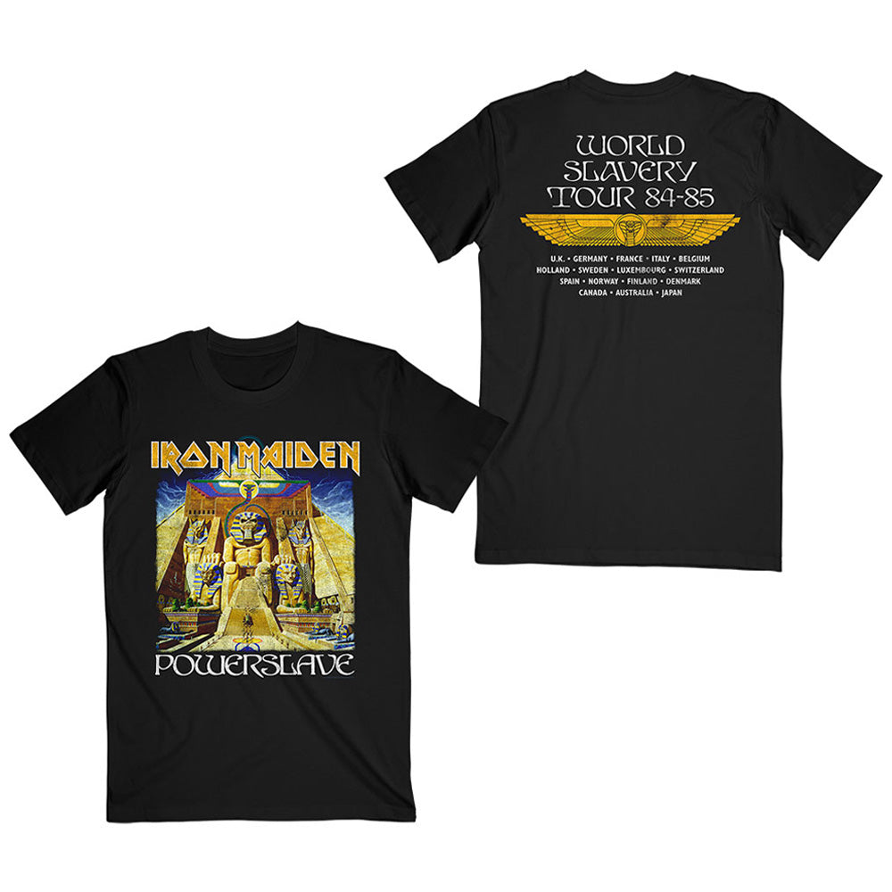 IRON MAIDEN アイアンメイデン (9月 来日 ) - Powerslave World Slavery Tour / バックプリントあり / Tシャツ / メンズ 【公式 / オフィシャル】