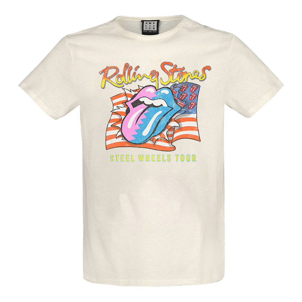 ROLLING STONES ローリングストーンズ (デビュー作 60周年 ) - STEEL WHEELS / Amplified（ ブランド ） / Tシャツ / メンズ 【公式 / オフィシャル】