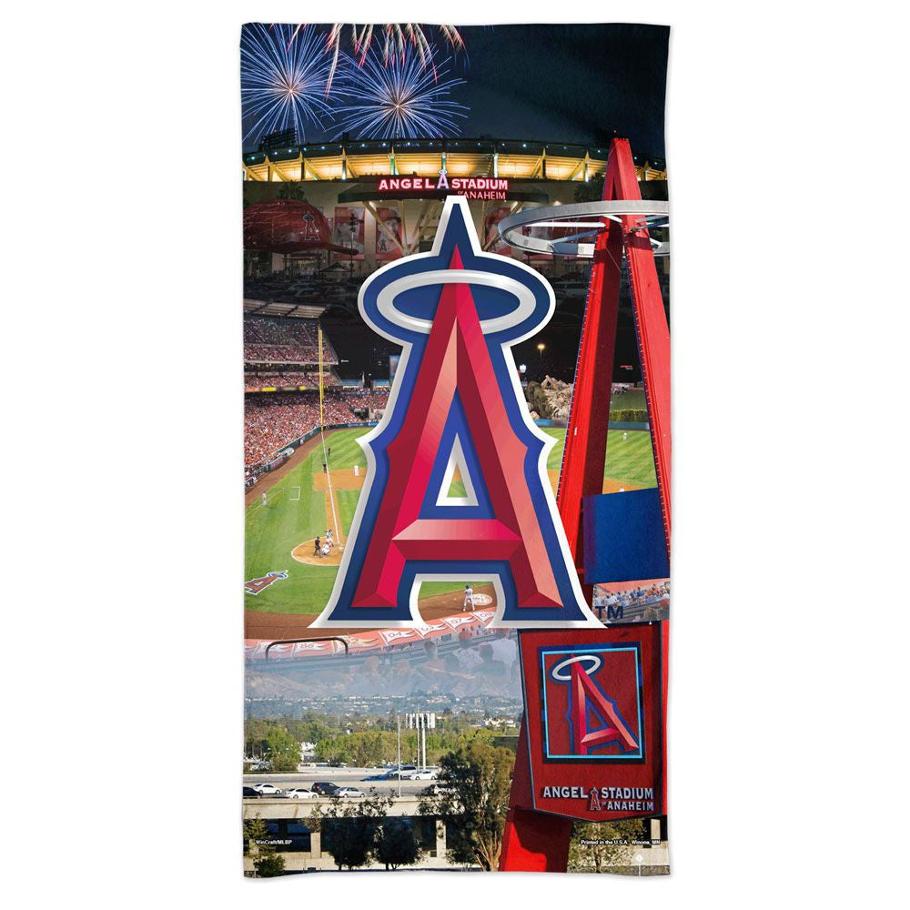 LOS ANGELES ANGELS（MLB） ロサンゼルスエンゼルス - Angels Stadium Beach Towel / タオル 【公式 / オフィシャル】