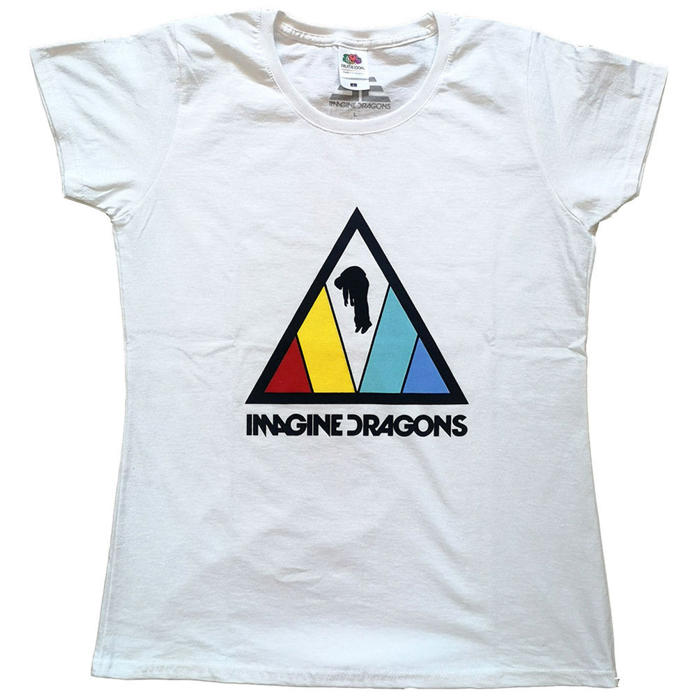 IMAGINE DRAGONS イマジンドラゴンズ (12月 来日 ) - Triangle Logo / Tシャツ / レディース 【公式 / オフィシャル】