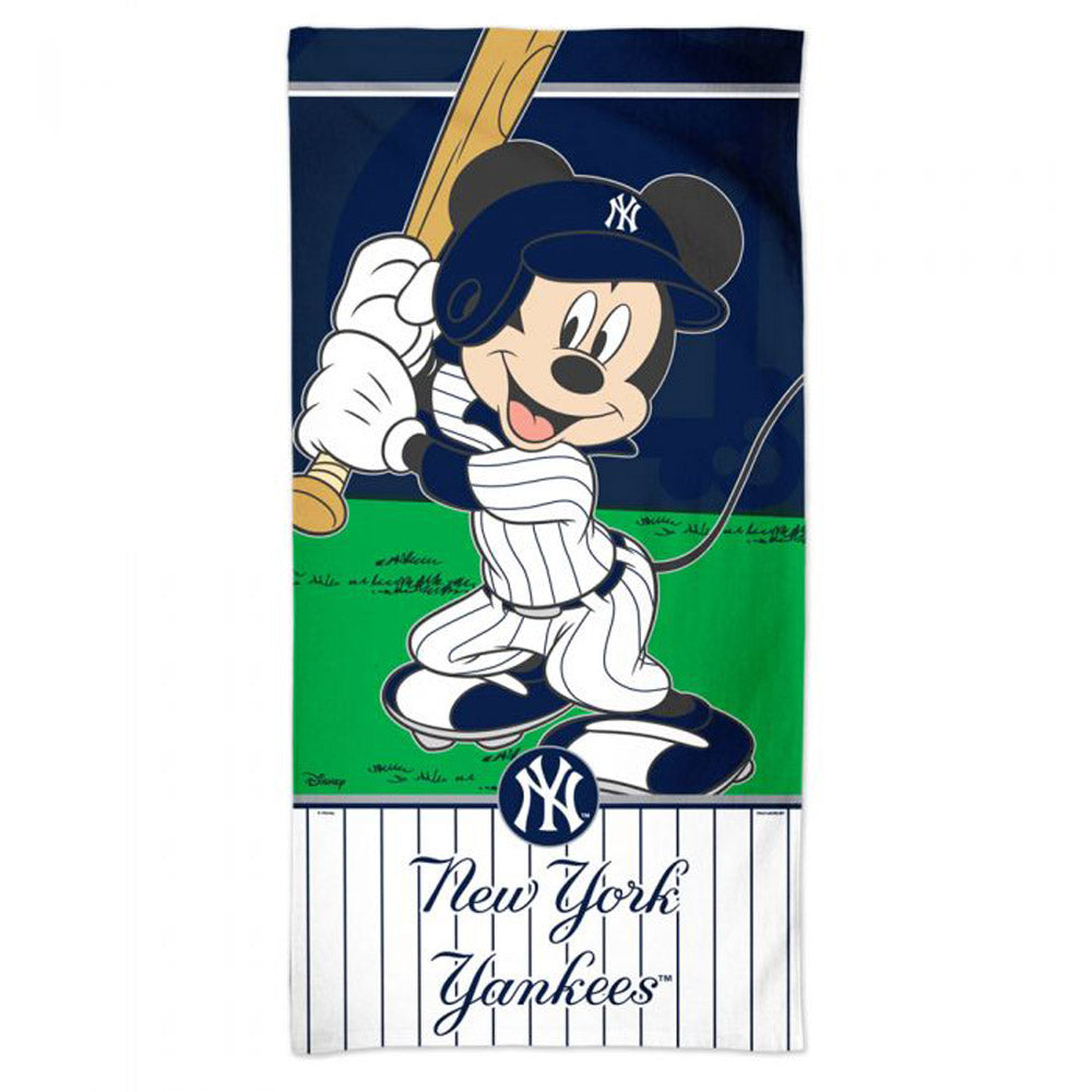 NEW YORK YANKEES（MLB） ニューヨークヤンキース - DISNEY MICKEY SPECTRA BEACH TOWEL / タオル 【公式 / オフィシャル】