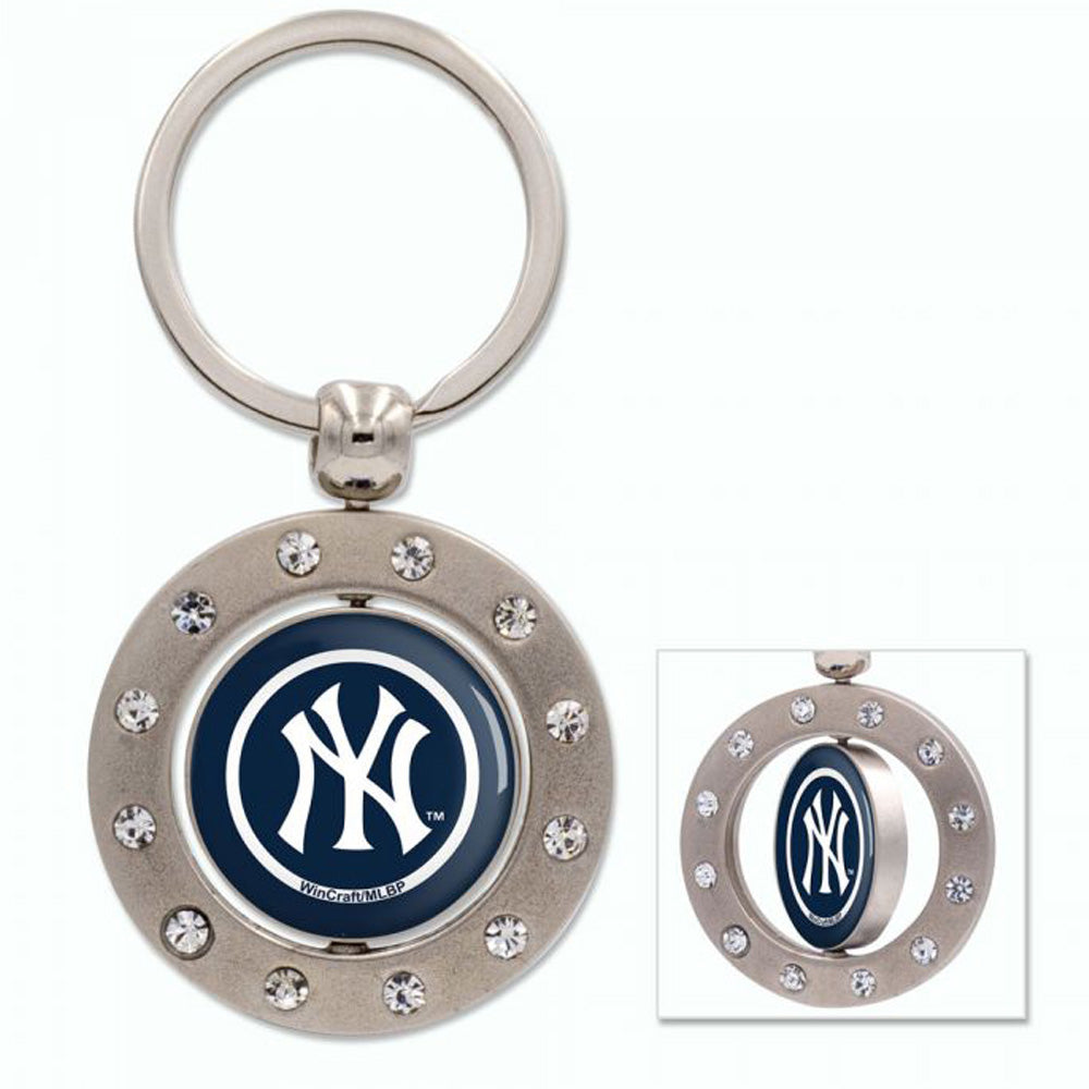 NEW YORK YANKEES（MLB） ニューヨークヤンキース - KEYCHAIN W/BLING SPINNER / キーホルダー 【公式 / オフィシャル】