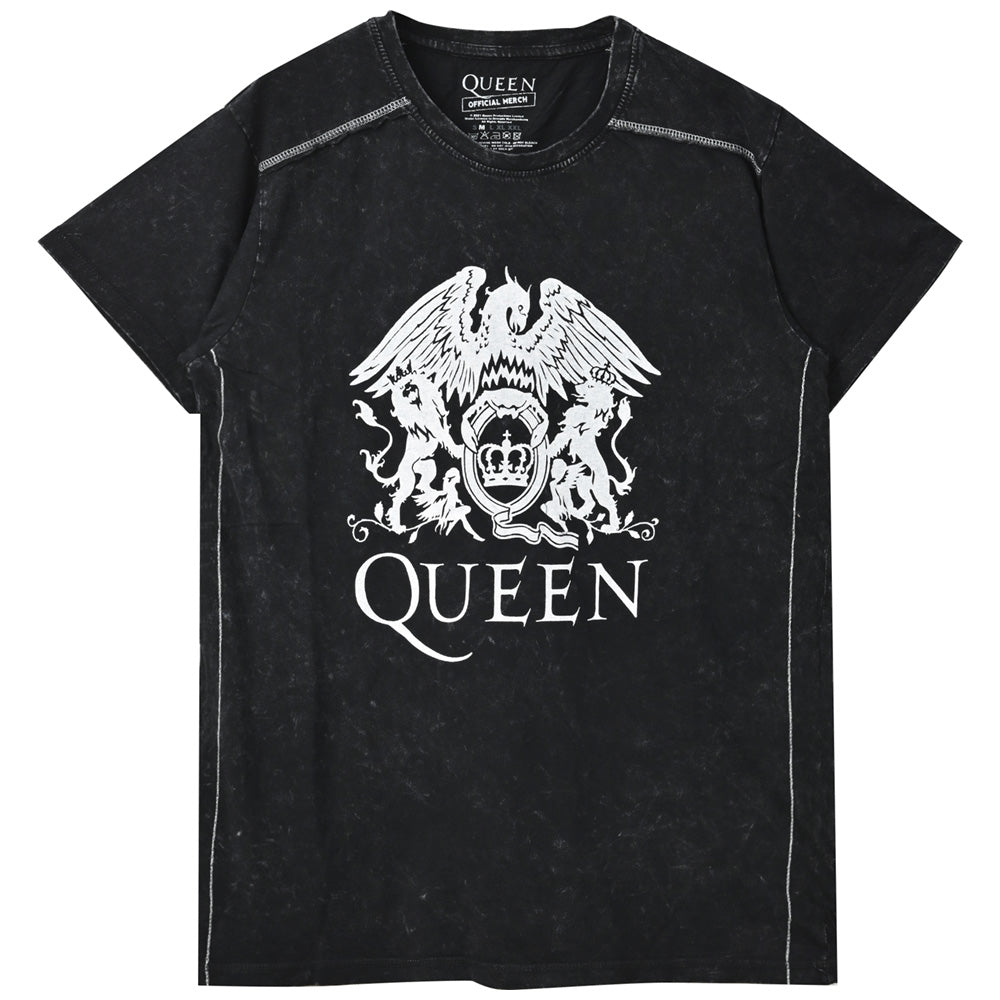 QUEEN クイーン - Classic Crest / Black Label（ブランド） / Snow Wash / Tシャツ / メンズ 【公式 / オフィシャル】