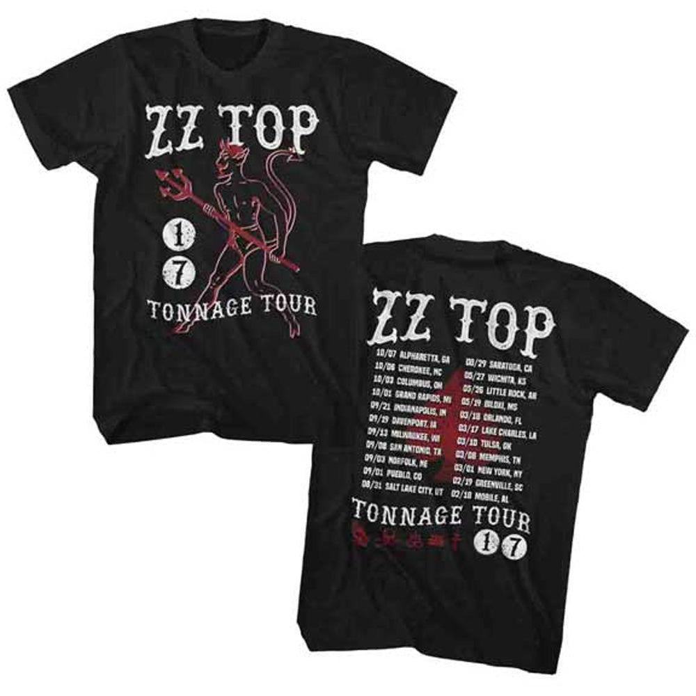 ZZ TOP ズィーズィートップ (結成 55周年 ) - TONNAGE TOUR 17 / Tシャツ / メンズ 【公式 / オフィシャル】