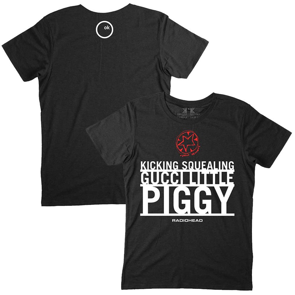 RADIOHEAD レディオヘッド (トム 11月 来日 ) - Gucci Piggy / バックプリントあり / オーガニックコットン / Tシャツ / メンズ 【公式 / オフィシャル】