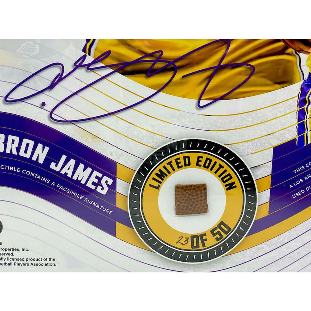 LOS ANGELES LAKERS（NBA） ロサンゼルスレイカーズ - LEBRON JAMES Framed 15" x 17" Game Used Basketball Collage LE 23/50 / 限定商品 / コレクタブル 【公式 / オフィシャル】