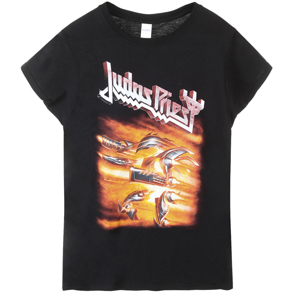 JUDAS PRIEST ジューダスプリースト (12月 来日 ) - FIREPOWER / 限定 / Tシャツ / レディース 【公式 / オフィシャル】