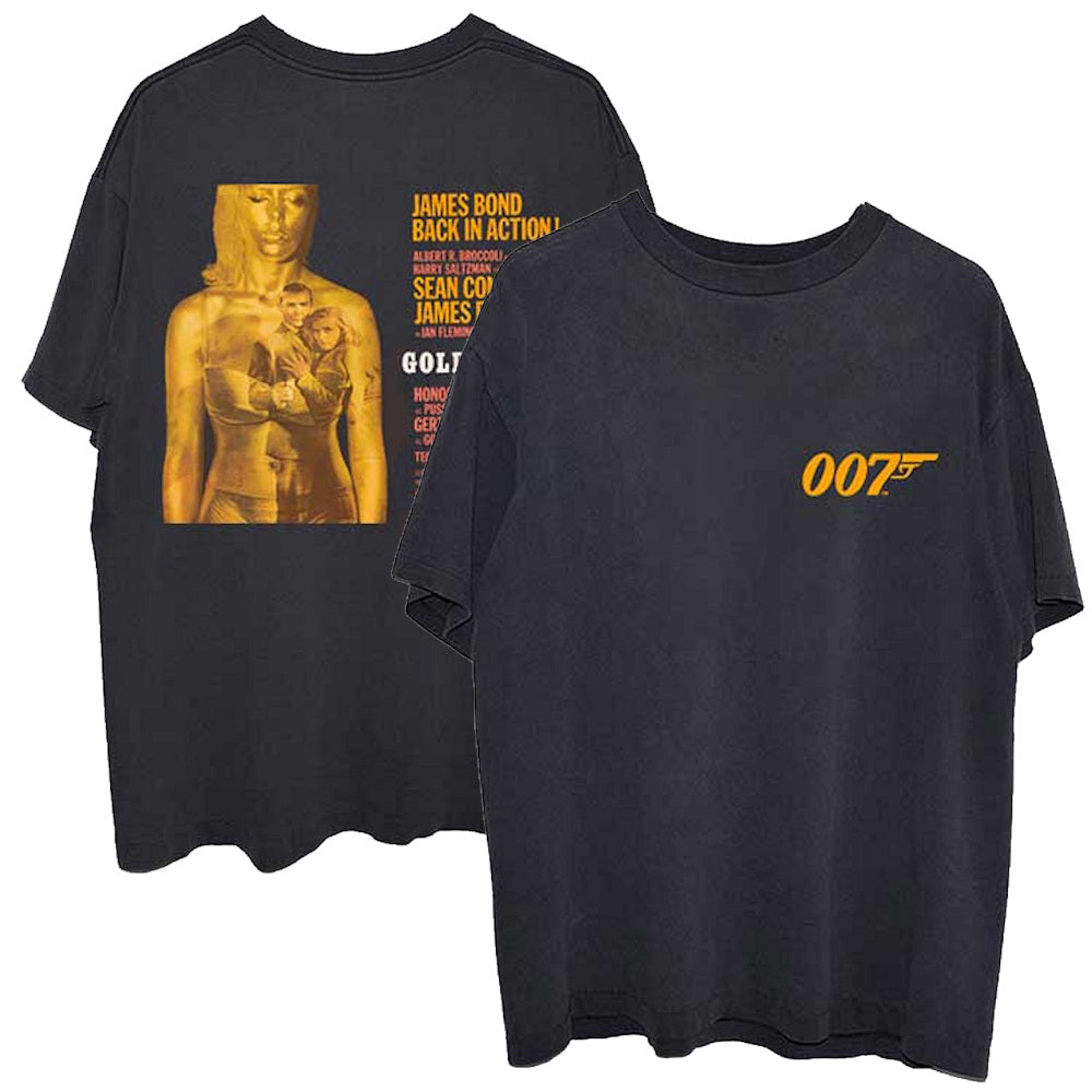 JAMES BOND ジェームズボンド - Gold Finger Movie Poster / バックプリントあり / Tシャツ / メンズ 【公式 / オフィシャル】