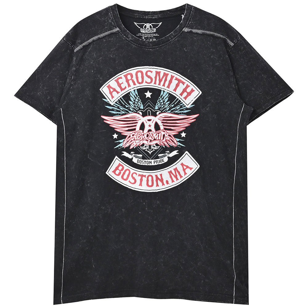 AEROSMITH エアロスミス Boston Pride Black Label（ブランド） Snow Wash 公式 オフィシャル