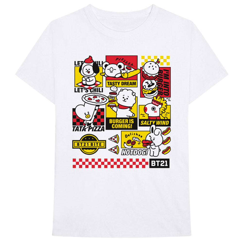 BTS ビーティーエス Bite Fast Food Tシャツ メンズ 公式 オフィシャル