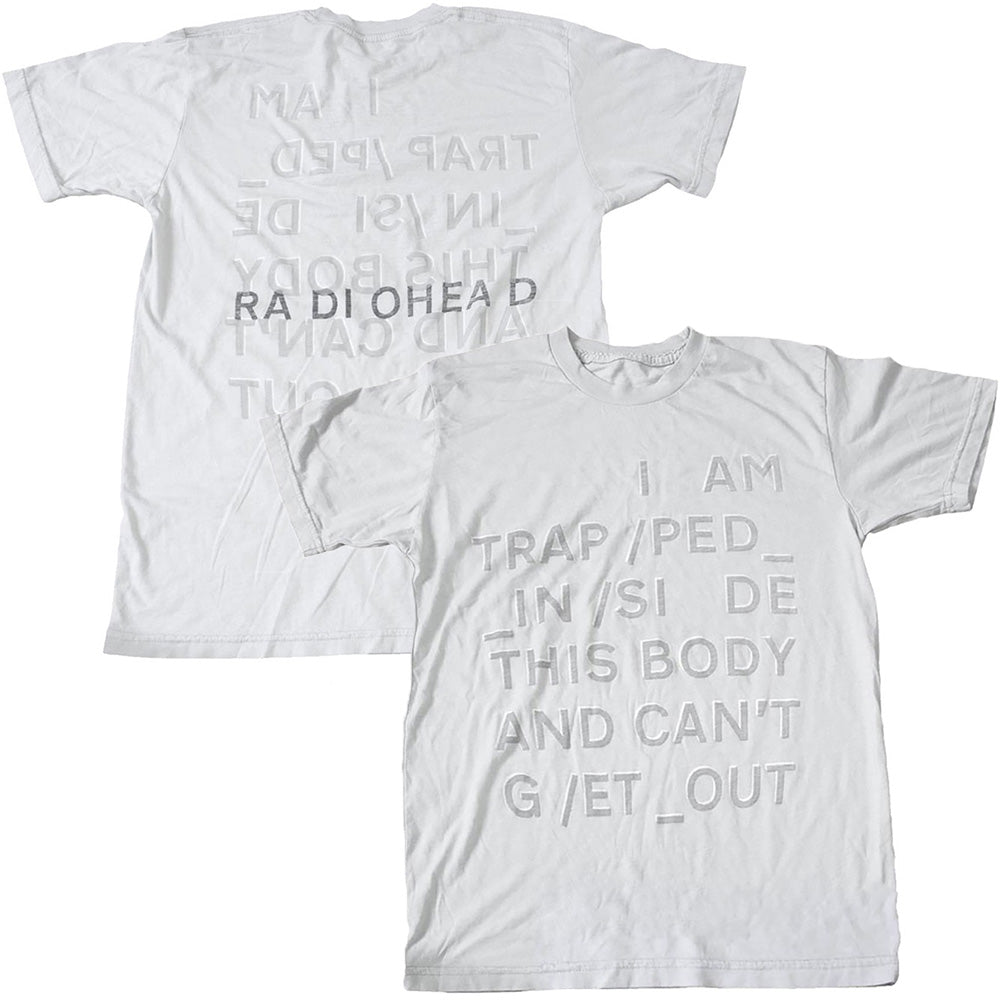 RADIOHEAD レディオヘッド (トム 11月 来日 ) - Trapped / オーガニックコットン / バックプリントあり / Tシャツ / メンズ 【公式 / オフィシャル】