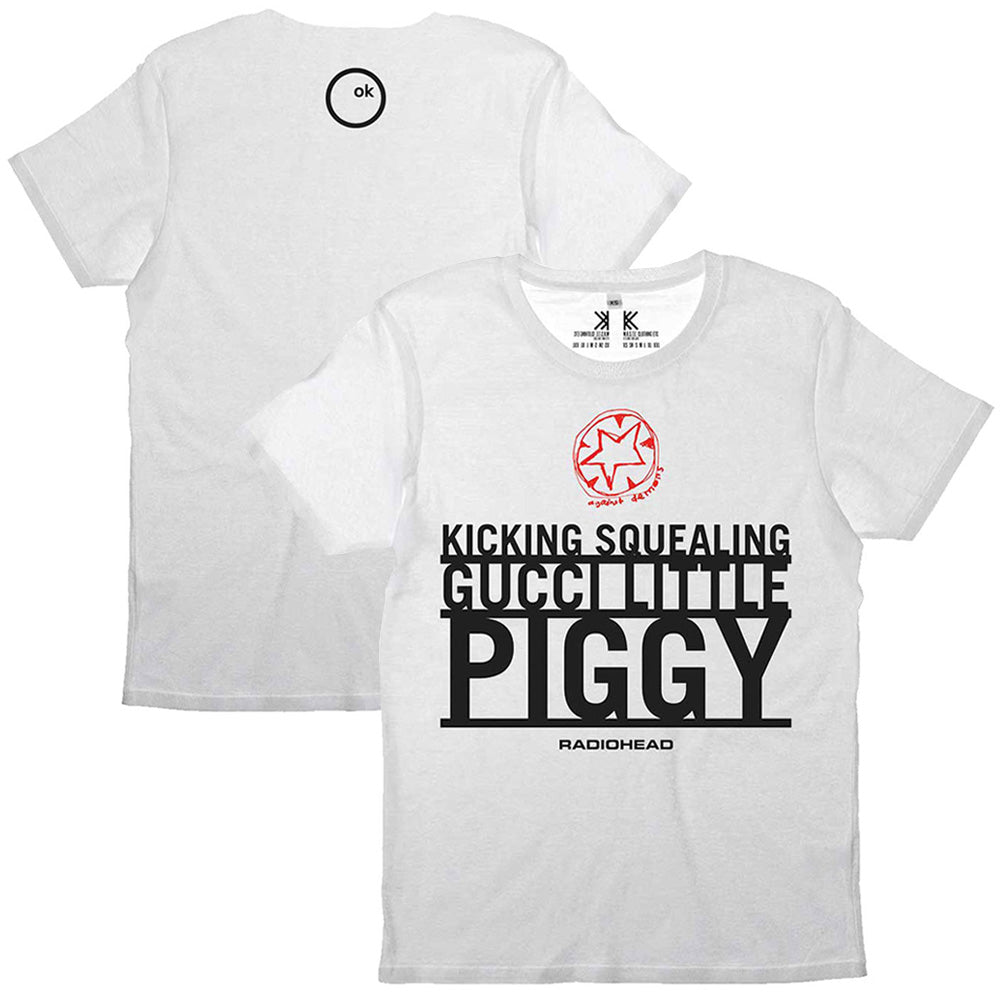 RADIOHEAD レディオヘッド (トム 11月 来日 ) - Gucci Piggy / オーガニックコットン / バックプリントあり / Tシャツ / メンズ 【公式 / オフィシャル】