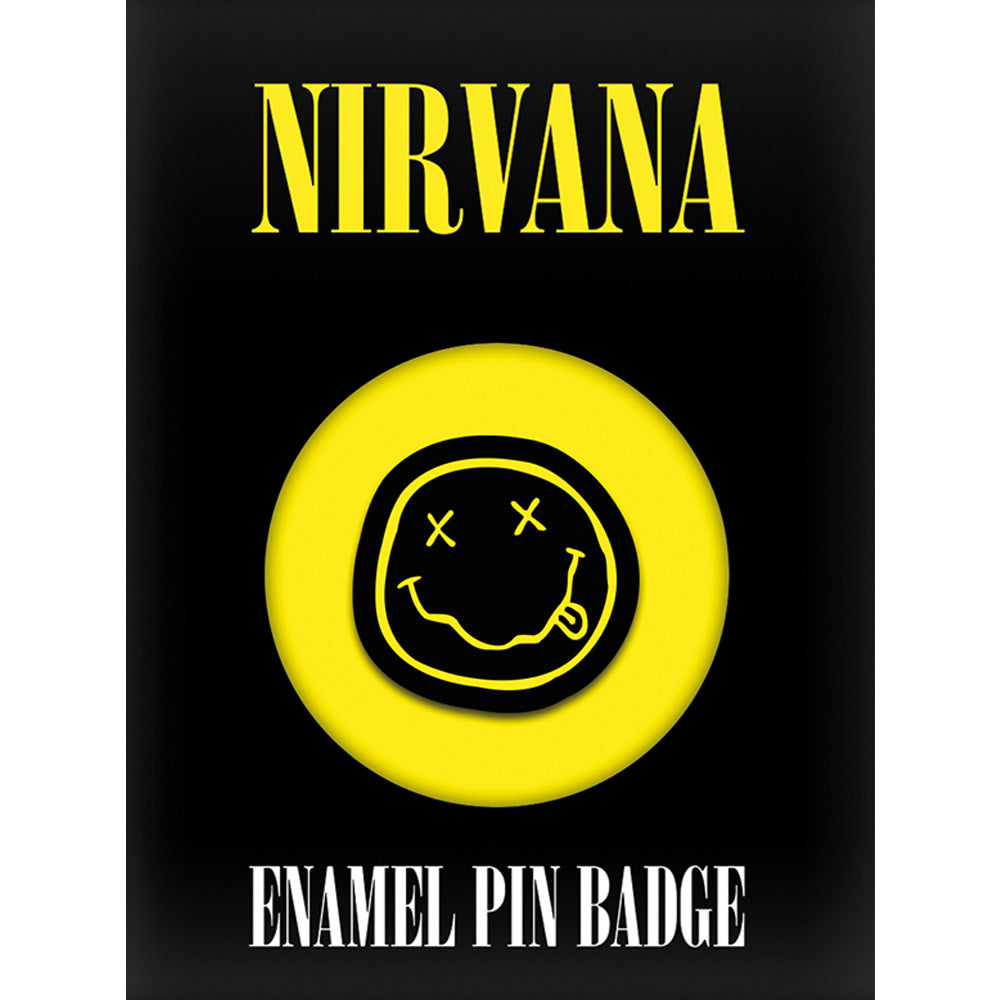 NIRVANA ニルヴァーナ (カート 追悼 30周年 ) - Smiley / メタル・ピンバッジ / バッジ 【公式 / オフィシャル】