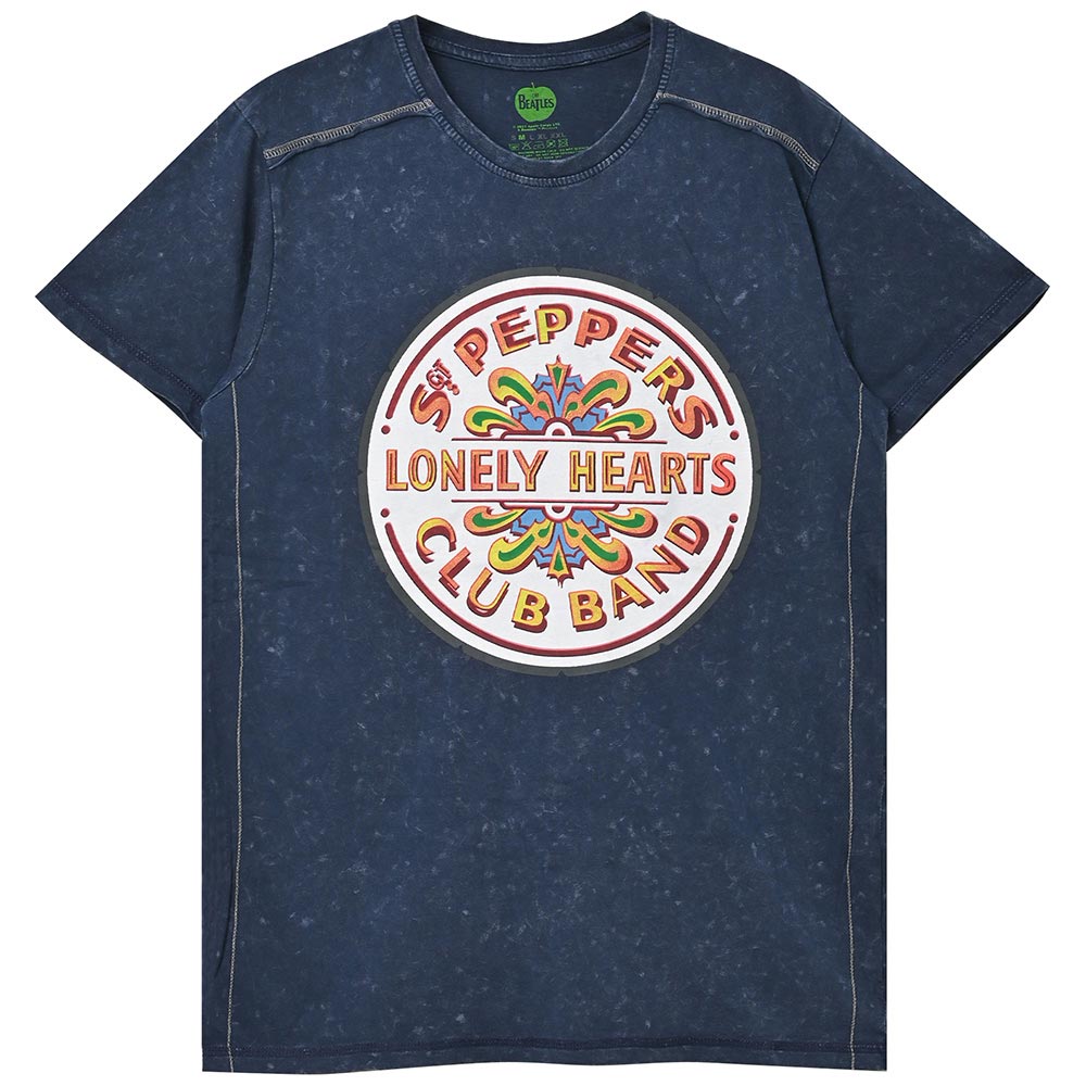 THE BEATLES ビートルズ (ABBEY ROAD 55周年 ) - Sgt Pepper Drum / Black Label（ブランド） / Snow Wash / Tシャツ / メンズ 【公式 / オフィシャル】