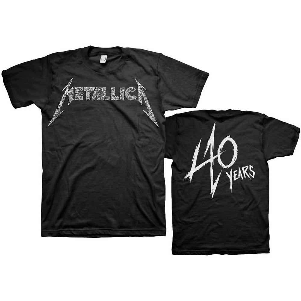 METALLICA - 40th Anniversary Songs Logo / バックプリントあり