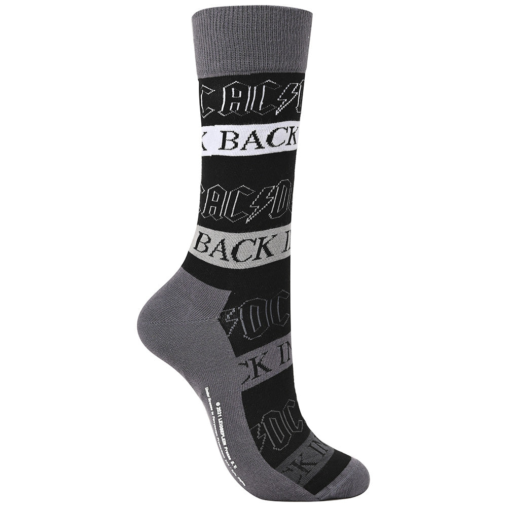 AC/DC エーシーディーシー Back In Black ソックス メンズ 公式 オフィシャル