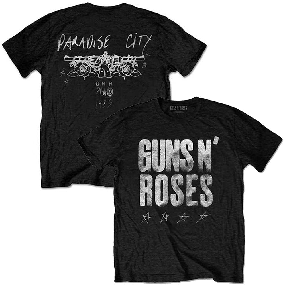 
                  
                    GUNS N ROSES ガンズアンドローゼズ - Paradise City Stars / バックプリントあり / Tシャツ / メンズ 【公式 / オフィシャル】
                  
                