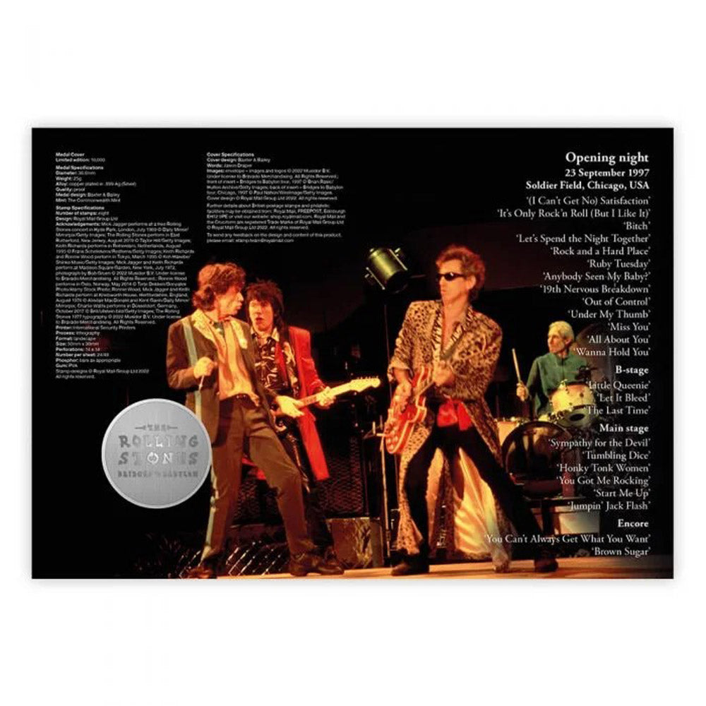 
                  
                    ROLLING STONES ローリングストーンズ (デビュー作 60周年 ) - Bridges to Babylon Tour Medal Cover / 世界限定10000個 / 貴重 / 切手・レター品 【公式 / オフィシャル】
                  
                