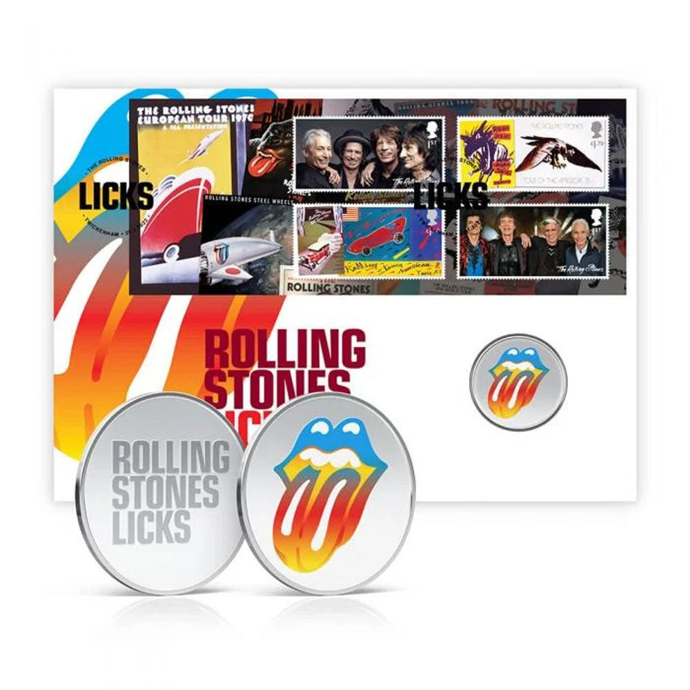 ROLLING STONES ローリングストーンズ (デビュー作 60周年 ) - Licks Tour Medal Cover / 世界限定10000個 / 貴重 / 切手・レター品 【公式 / オフィシャル】