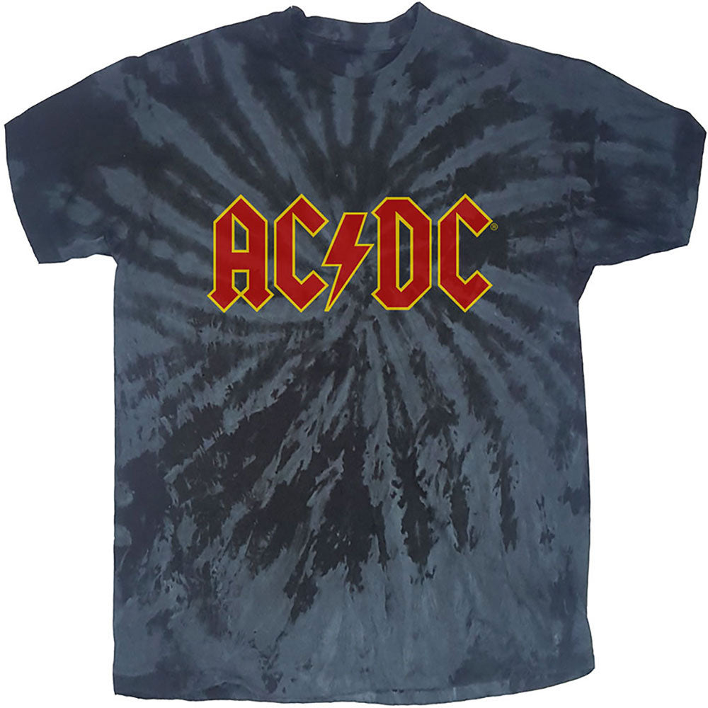 AC/DC エーシーディーシー Logo タイダイ Tシャツ メンズ 公式 オフィシャル