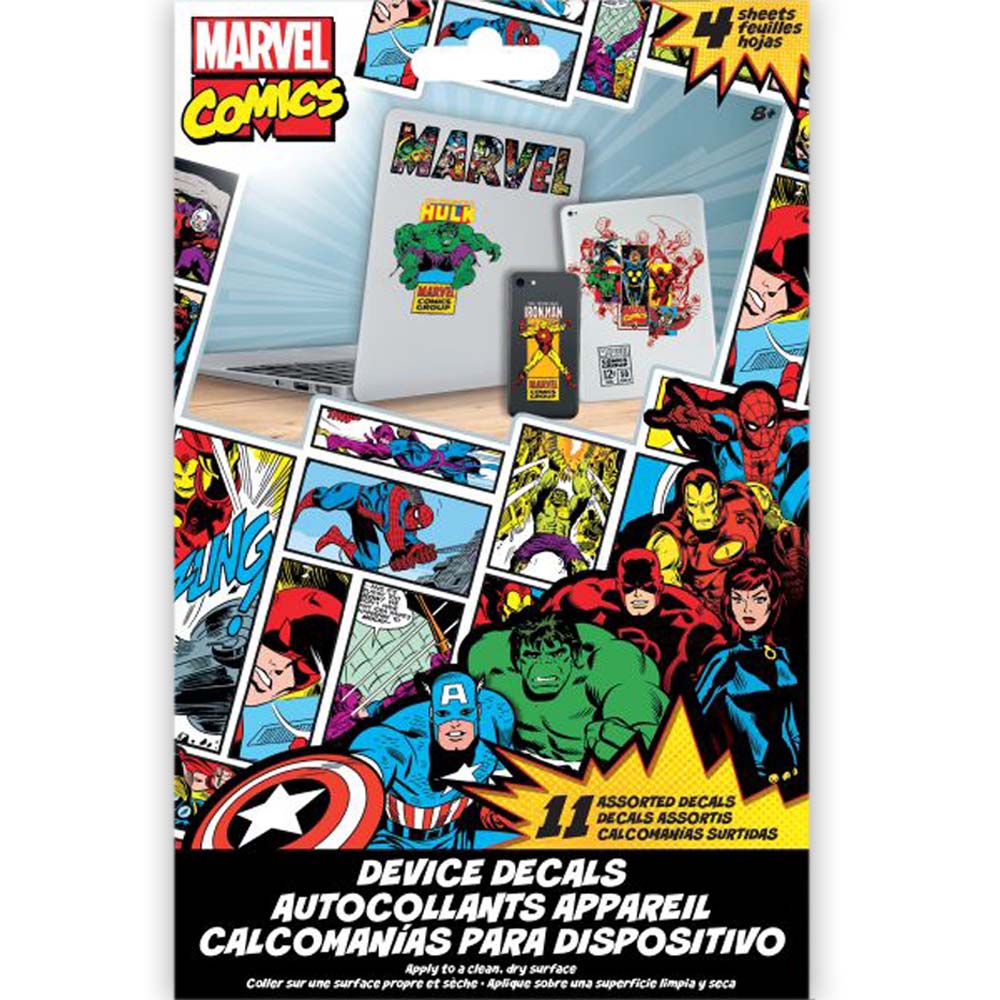 MARVEL COMICS マーベル・コミック (創設 85周年 ) - SUPER HEROES DEVICE DECALS / 11枚入り / スマホ・ステッカー 【公式 / オフィシャル】