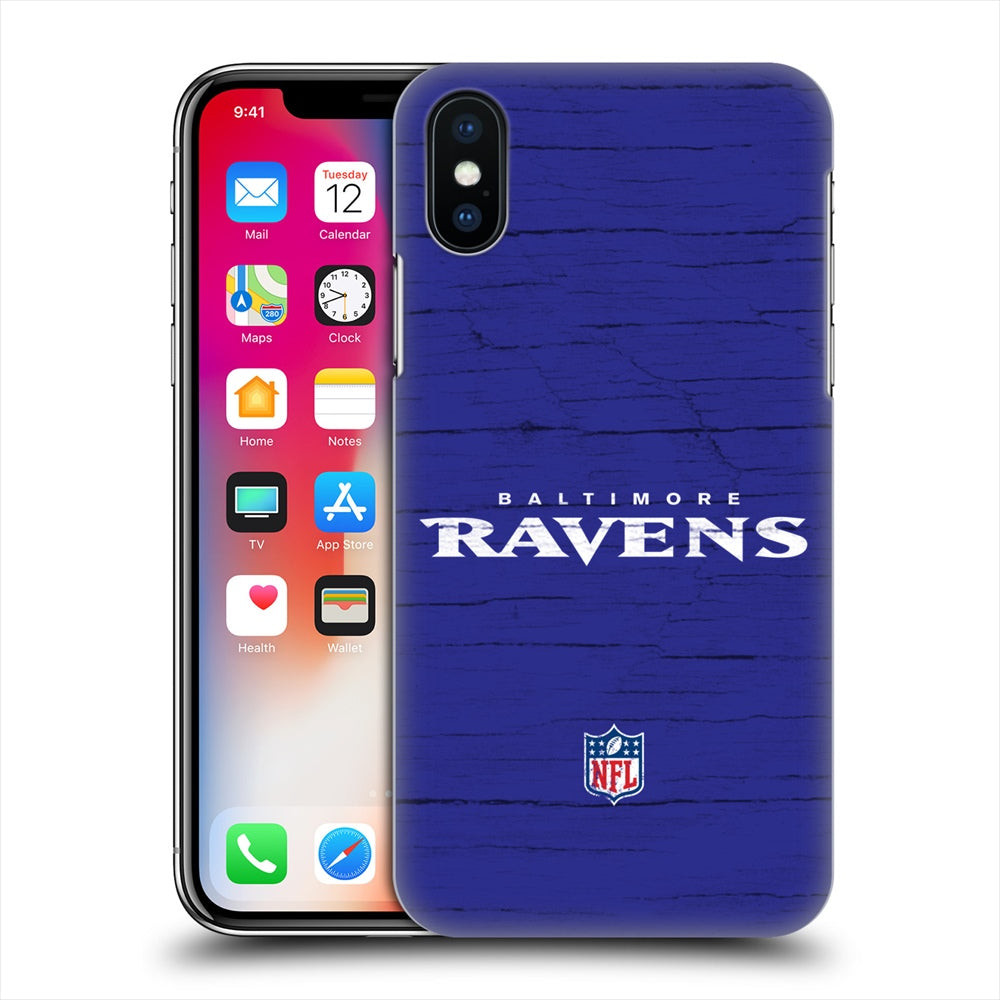 BALTIMORE RAVENS（NFL） ボルチモアレイブンズ - Distressed ハード case / Apple iPhoneケース 【公式 / オフィシャル】