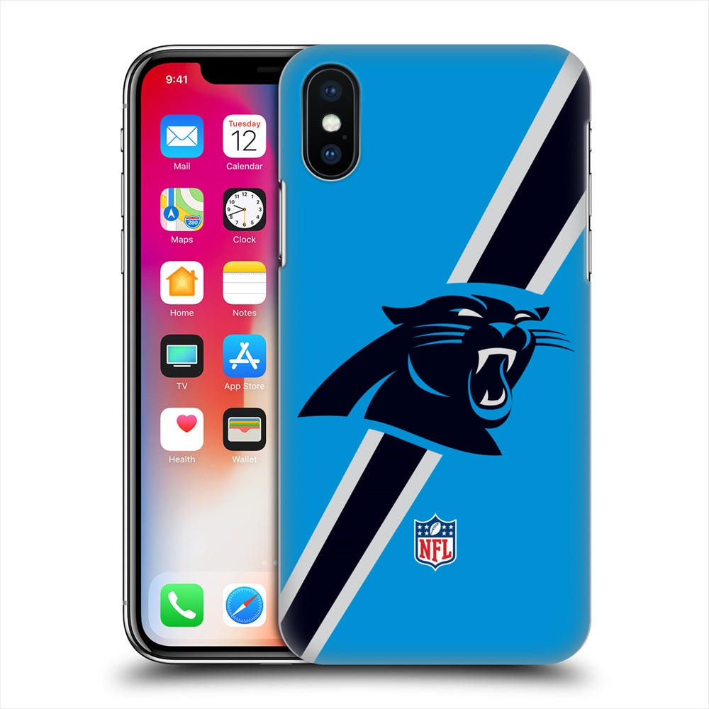 CAROLINA PANTHERS（NFL） カロライナパンサーズ - Logo / Stripes ハード case / Apple iPhoneケース 【公式 / オフィシャル】