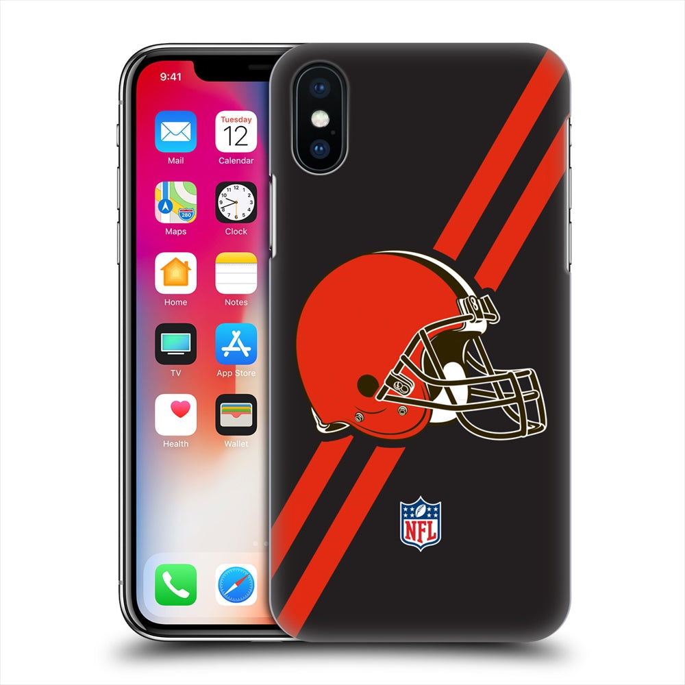 CLEVELAND BROWNS（NFL） クリーブランドブラウンズ - Stripes ハード case / Apple iPhoneケース 【公式 / オフィシャル】