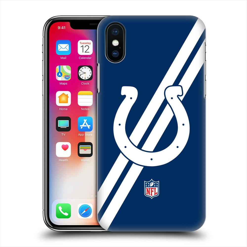 INDIANAPOLIS COLTS（NFL） インディアナポリスコルツ - Stripes ハード case / Apple iPhoneケース 【公式 / オフィシャル】